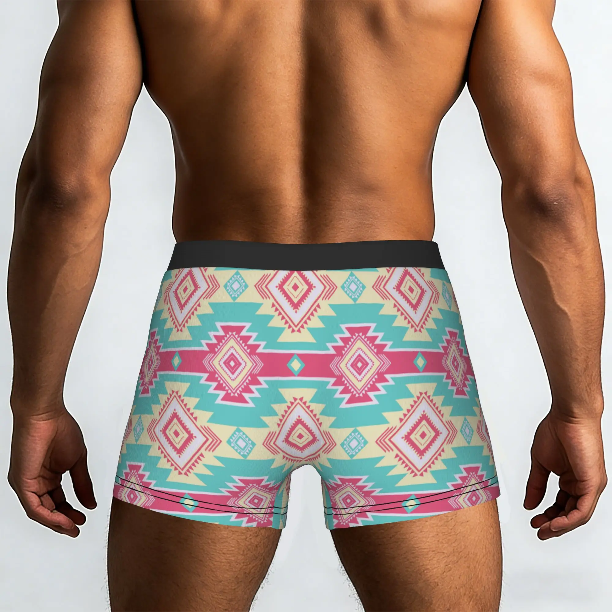 Custom Colorful Aztec Southwestern Navajo Pattern Underwear Men Stretch  Boxer Briefs Shorts Panties Soft Underpants For Homme