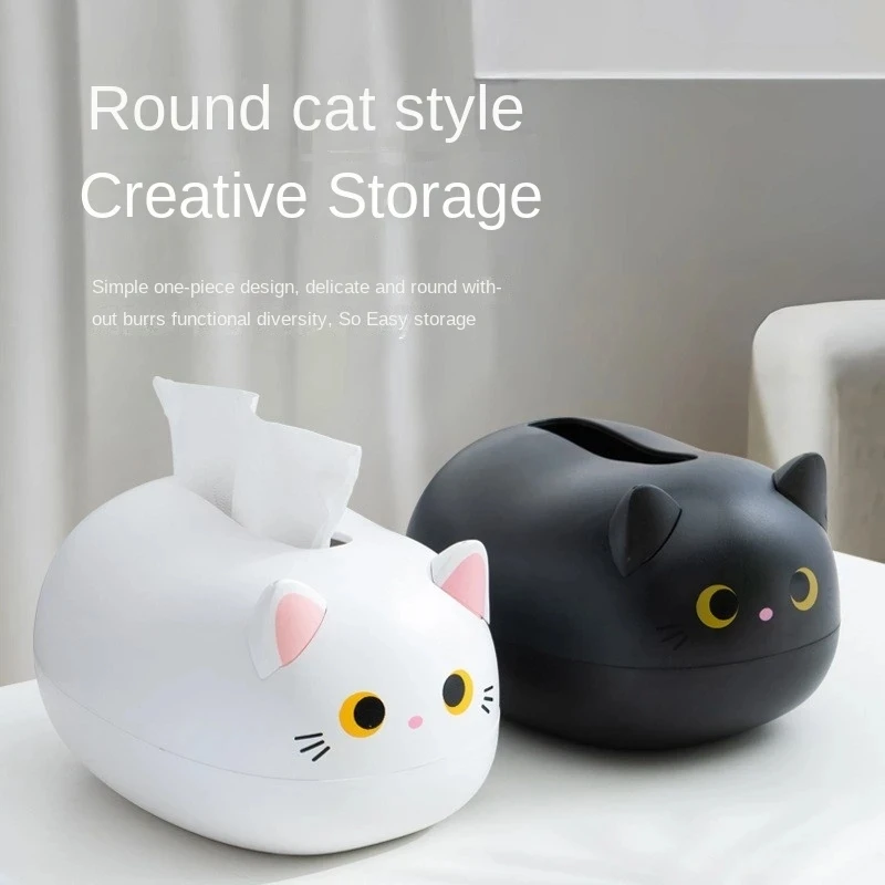 

Cat Tissue Box Kitchen Napkin Storage Box Wc Paper Container Desktop Toilet Paper Holder Nordic Style Home Decoration Cute Style