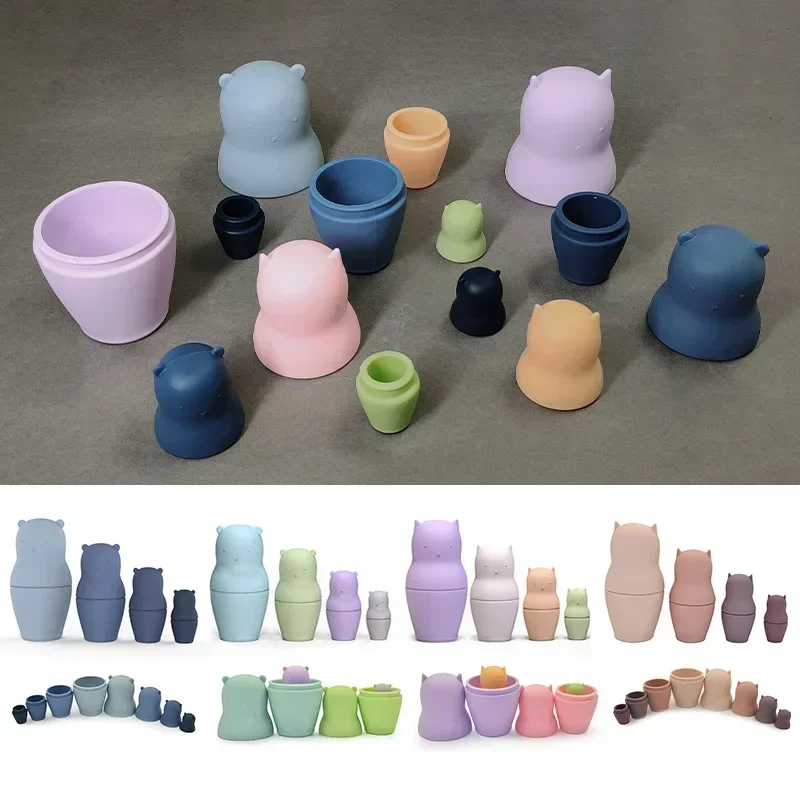 SIlicone Stacking Toy Quality Stacking Blocks Montessori Building Balance toy Educational toys