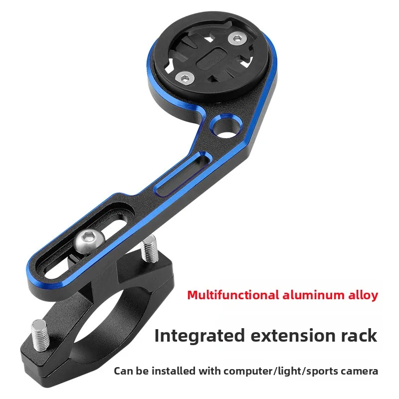 Bicycle Computer Mount Adjustable Out Front Bike Handlebar Mount Holder with Camera Adapter Light Holder for Garmin for Bryton F