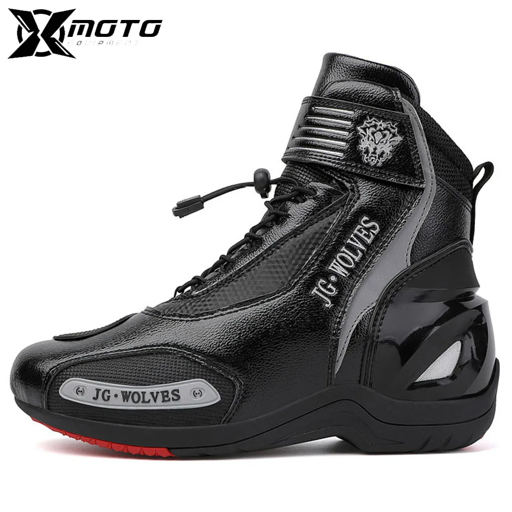 

Off-Road Mountain Riding Men Motorcycle Protective Boots Road Commuter Motorbike Non-slip Wear-resistant Riding Boots