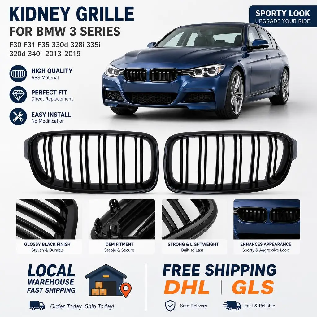 Per BMW Serie 3 F30 F31 F35 330d 328i 335i 320d 340i Griglia Frontale a Doppio Rene Griglia da Corsa Griglie Auto 2013-2019
