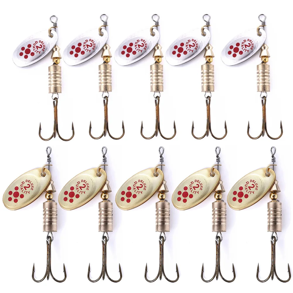 10 sztuk 6.7cm 7g Spinner łyżka metalowa przynęta przynęta wędkarska cekiny Crankbait łyżka przynęty na pstrąga basowego okoń szczupak obrotowy