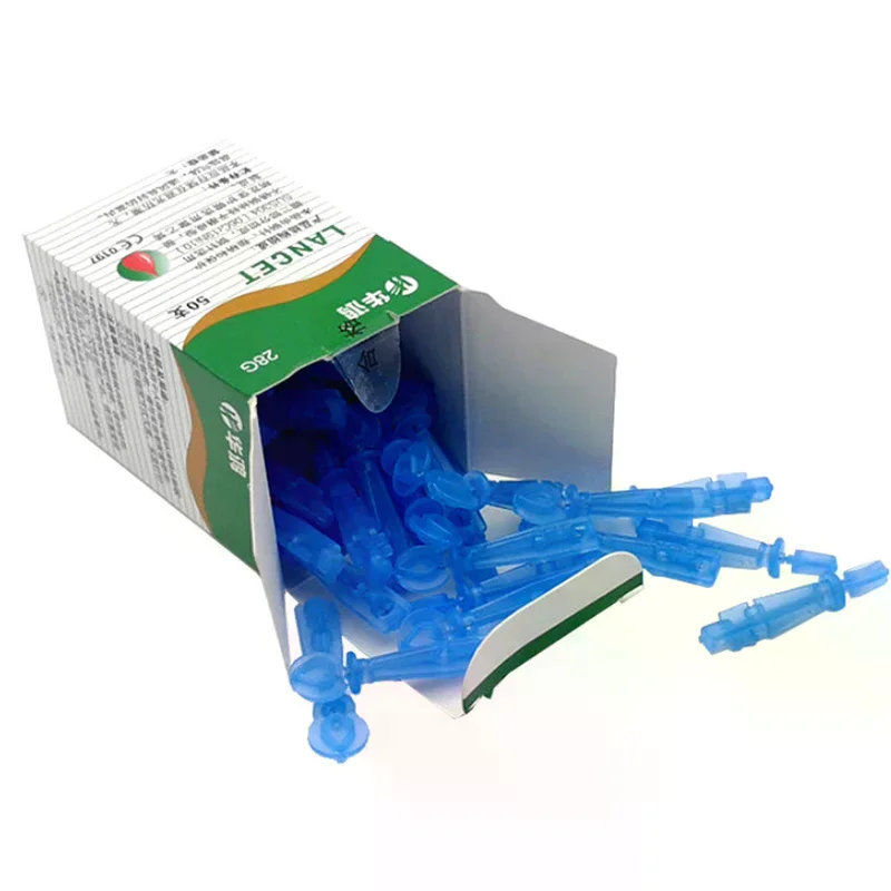 50Pcs 28g Soft Blood Glucose  Collecting Lancet Needles Diabetes Testing