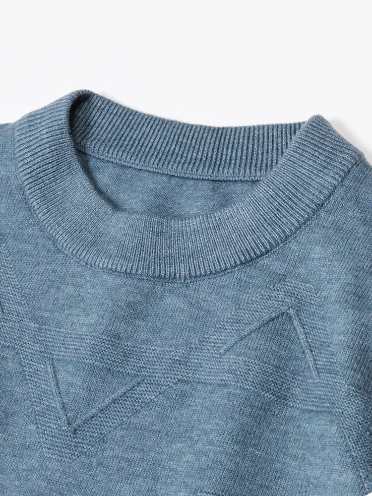 سترة رجالية كاجوال بياقة مستديرة، ملابس داخلية حرارية للخريف والشتاء، قميص محبوك مريح من ألياف البوليستر، تصميم أساسي للسفر و...