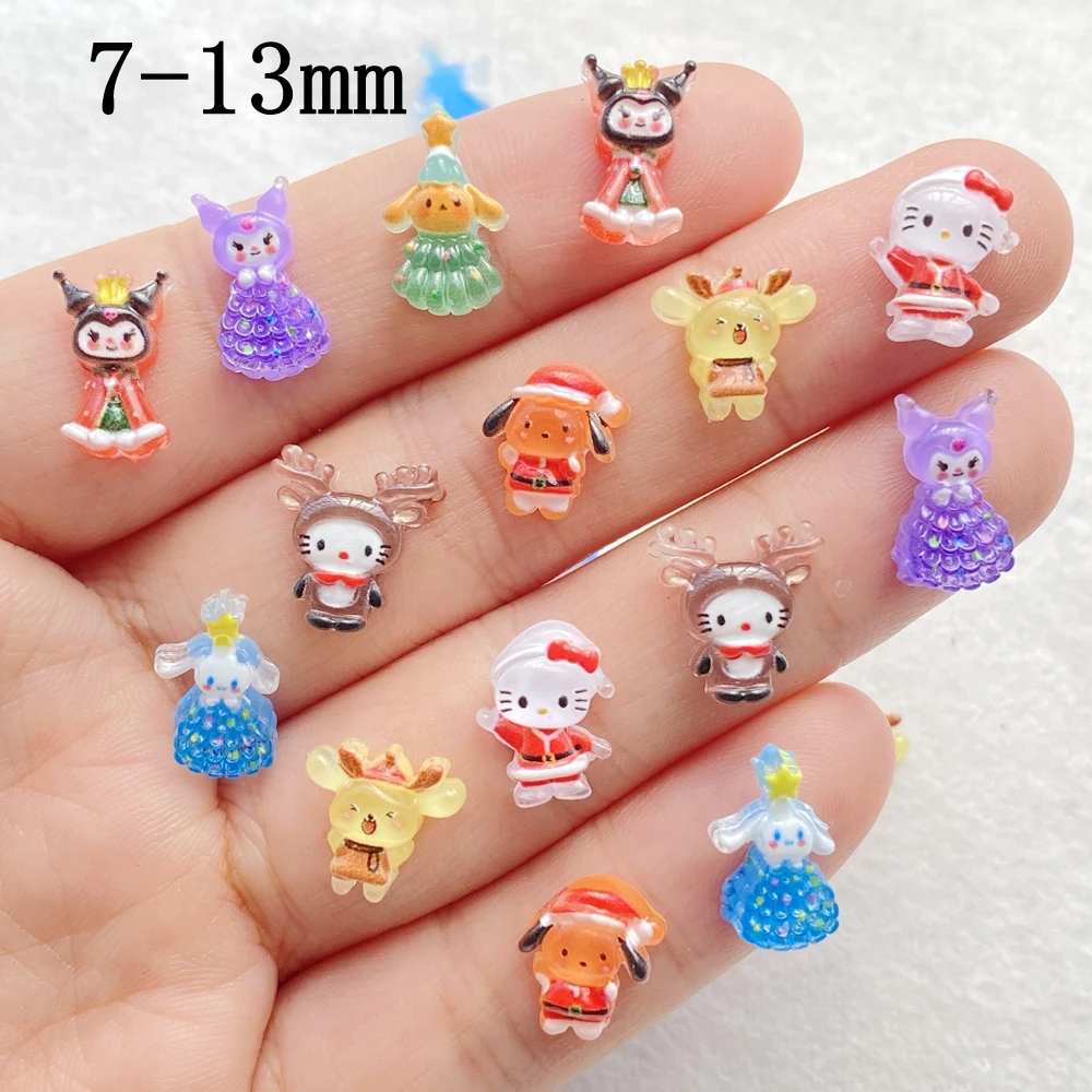 50 Pcs Resin Kawaii Mini Animal Series Flatback Rhinestones Figurines Nail Art Hairpin DIY Scrapbook Accessories Crafts