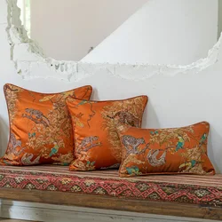 Animal Collection Pillows Leopard Parrot Jacquard Cushion Case Luxury Decorative Pillow Cover For Sofa Chair Home Decorations