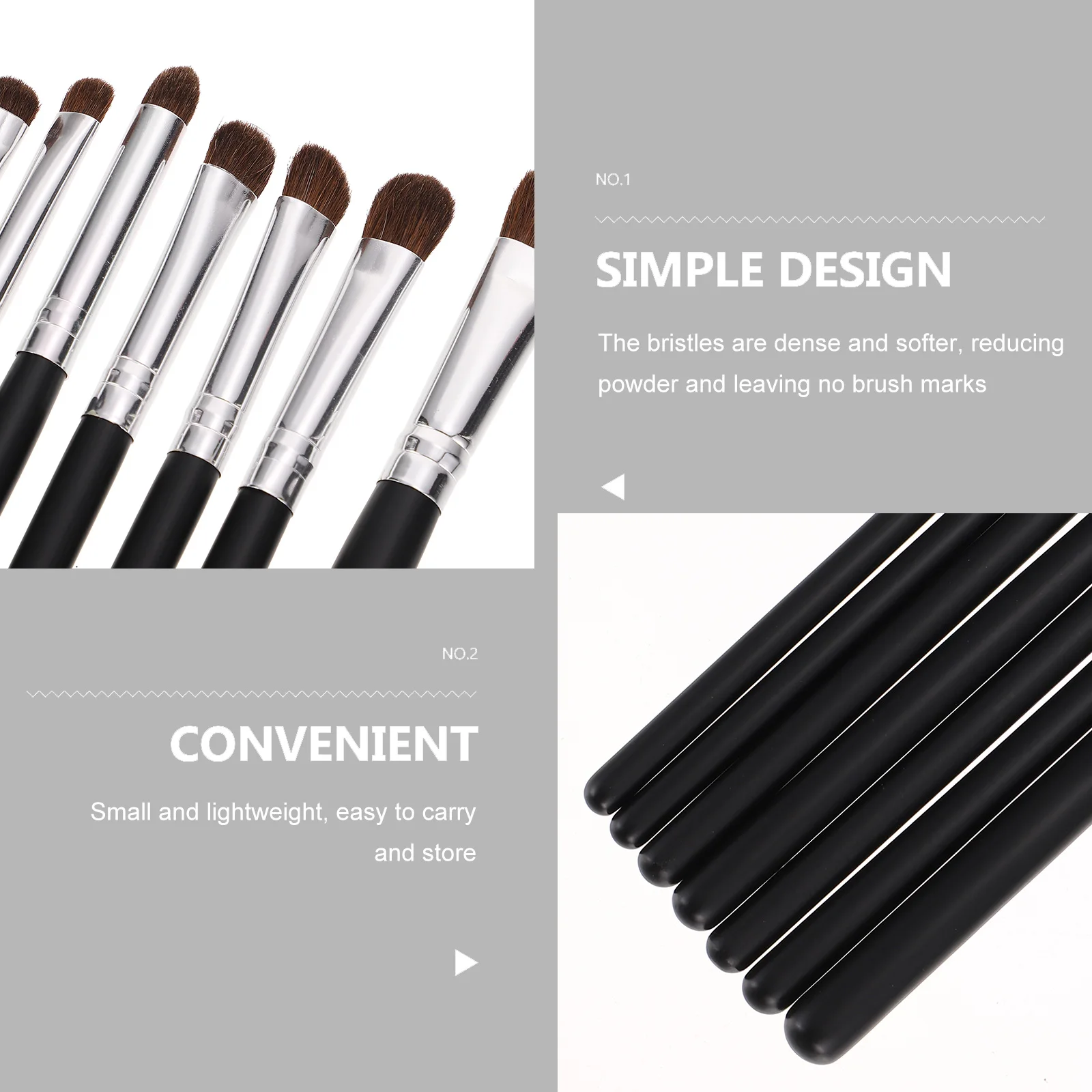 

7pcs Makeup Brush Set Eyeshadow Brushes Horse Hair Women Blending Portable Eye Makeup Tools For Daily Use Gifts
