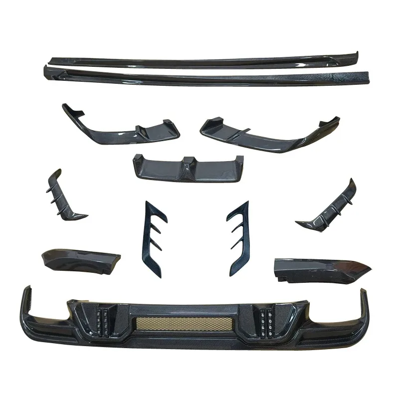 

Upgrade Modification KitLD Style X6M F96 Carbon Fiber Front Lip Diffuser Side Skirt Vent Body Kit For S X6M