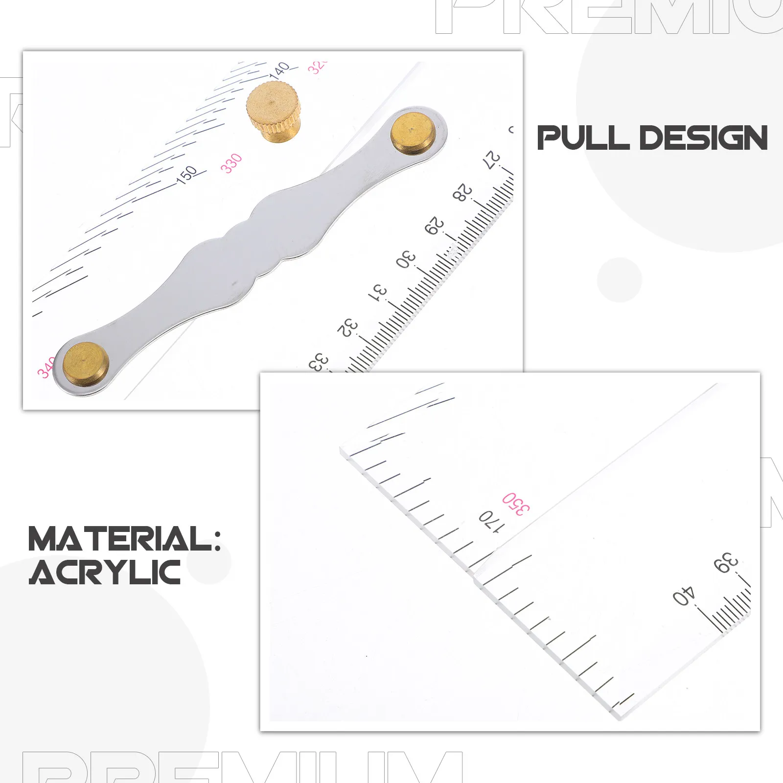 Transparent Acrylic Parallel Ruler Professional Marine Navigation Drawing Tool Precision Chart Measuring Ruler Boat Captain's