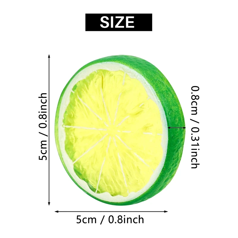 Artificial Lemon Slices, Artificial Fruit, Mini Lemon Slices, Plastic Fake Fruit Model, Party Wedding Decoration