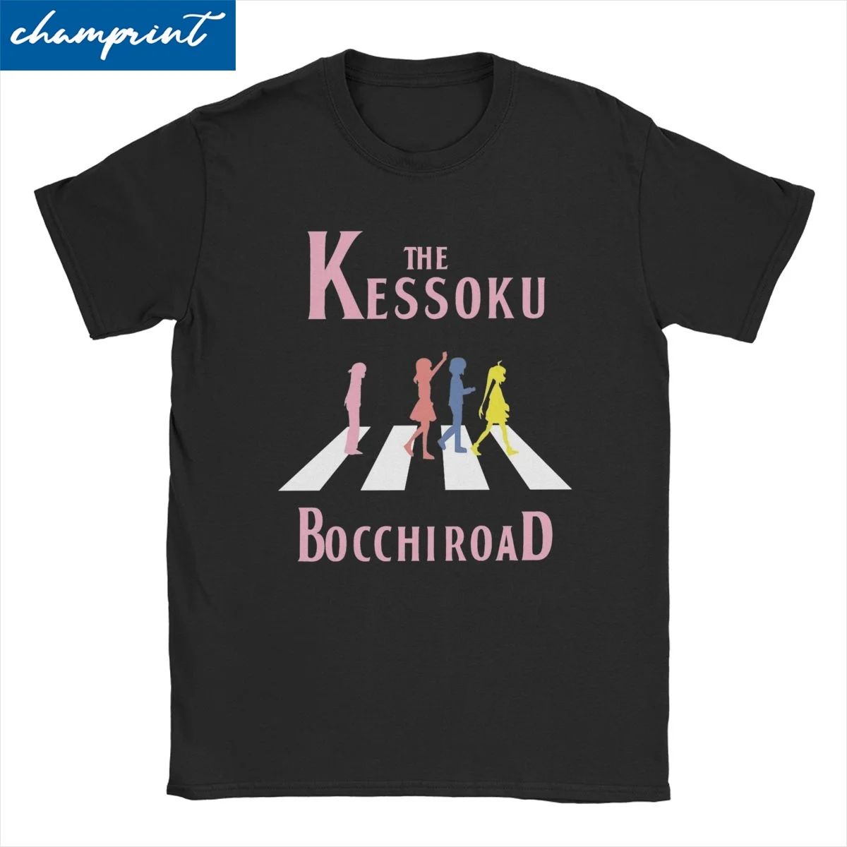 Men Women's T-Shirt Bocchi Anime Gotoh Hitori Fun Pure Cotton Tee Shirt Short Sleeve Bocchi The Rock T Shirt Clothes Unique