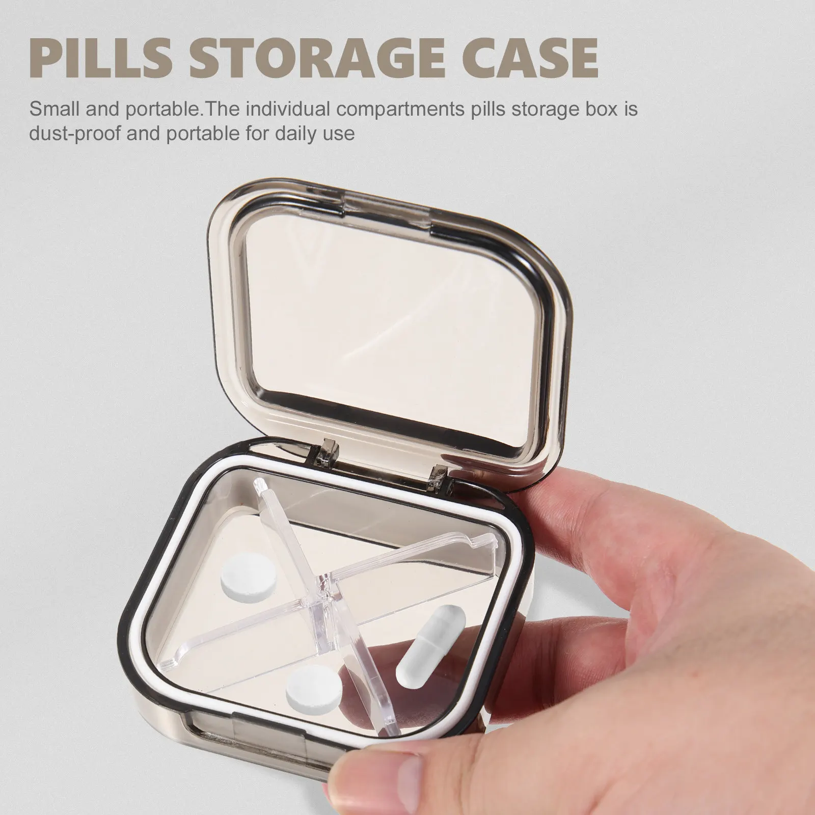 

Pills Organizer Portable Medication Storage Box Dustproof Pill Case For Travel Home Office Pills Storage Case
