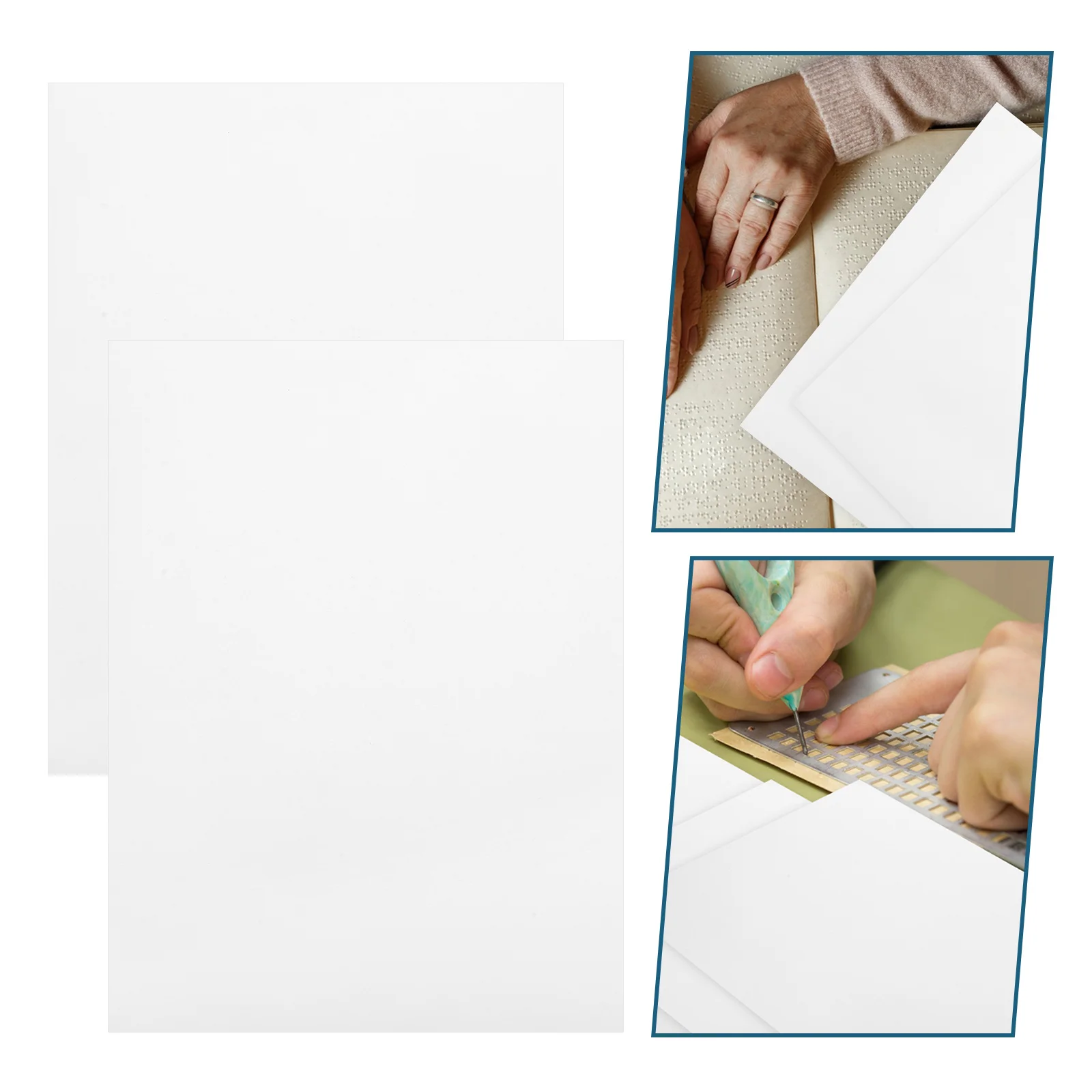 

20Pcs Braille Cardstock Blank Sheets for Braille Writing Learning Supplies for Blind Students Professionals