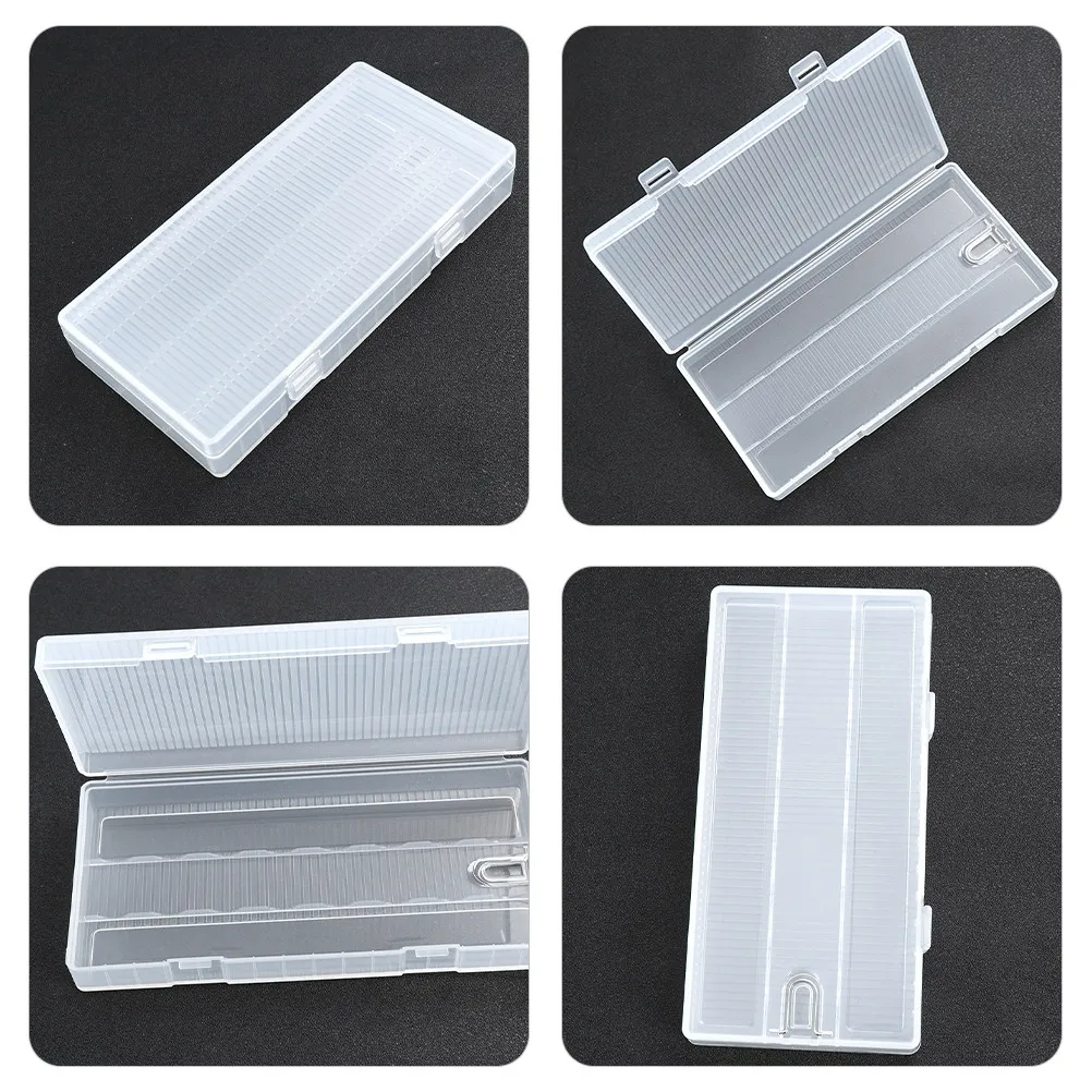 2Pcs Battery Storage Organizer Box Rigid Plastic Construction Surface for Batteries USB Sticks Beads Small Tools