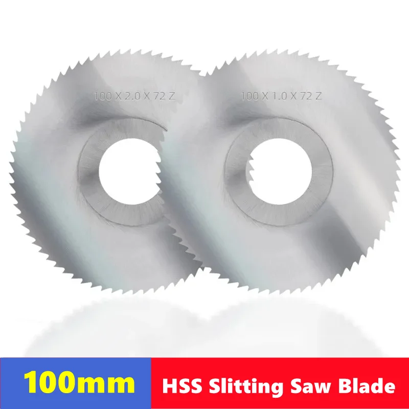 100mm Slitting & Slotting Saw Blade W6542 HSS Steel Circular Cutting Disc for CNC Slitting Machine Metal Steel PVC Cutting Tool