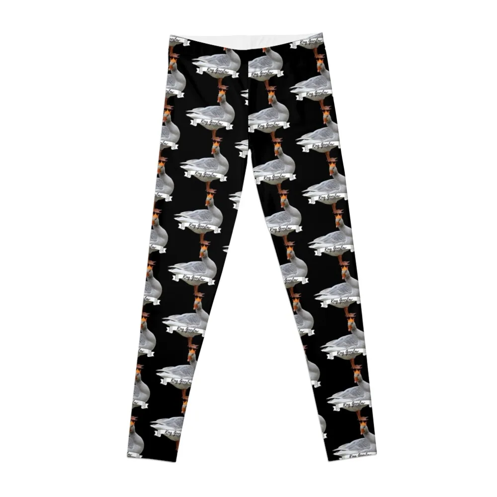 

Royal Geese King Goostav Funny Goose Lover Gift Leggings joggers for Womens Leggings