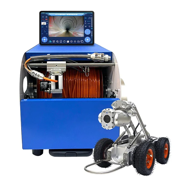 Municipal Drainage Pipe Sewer Pipe Inspection Crawler Robot PTZ Camera for Sale