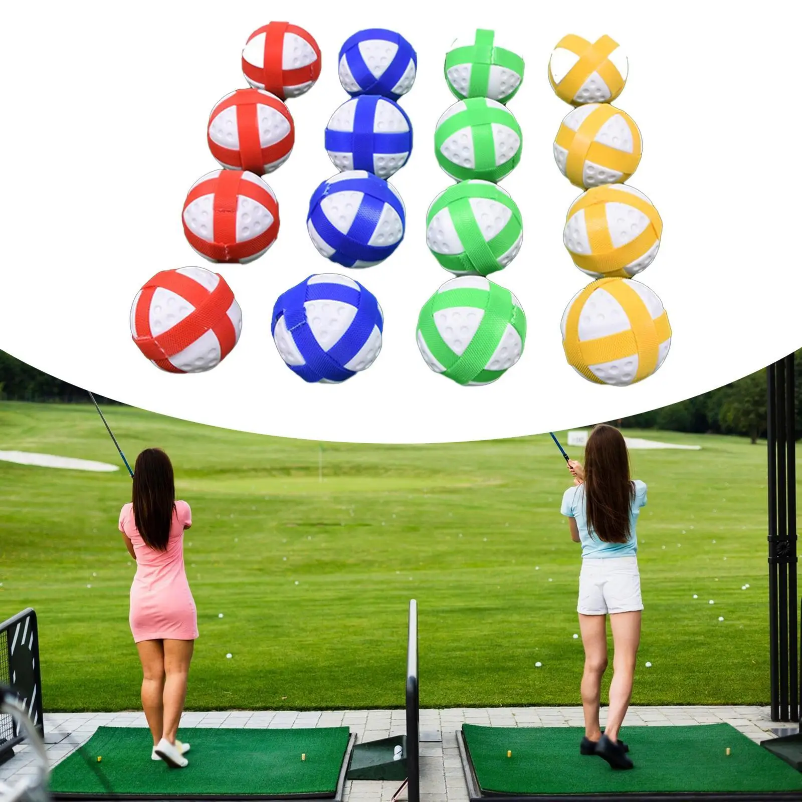 

16Pcs Sticky Golf Balls for Fabric Lightweight Sport Balls Toy