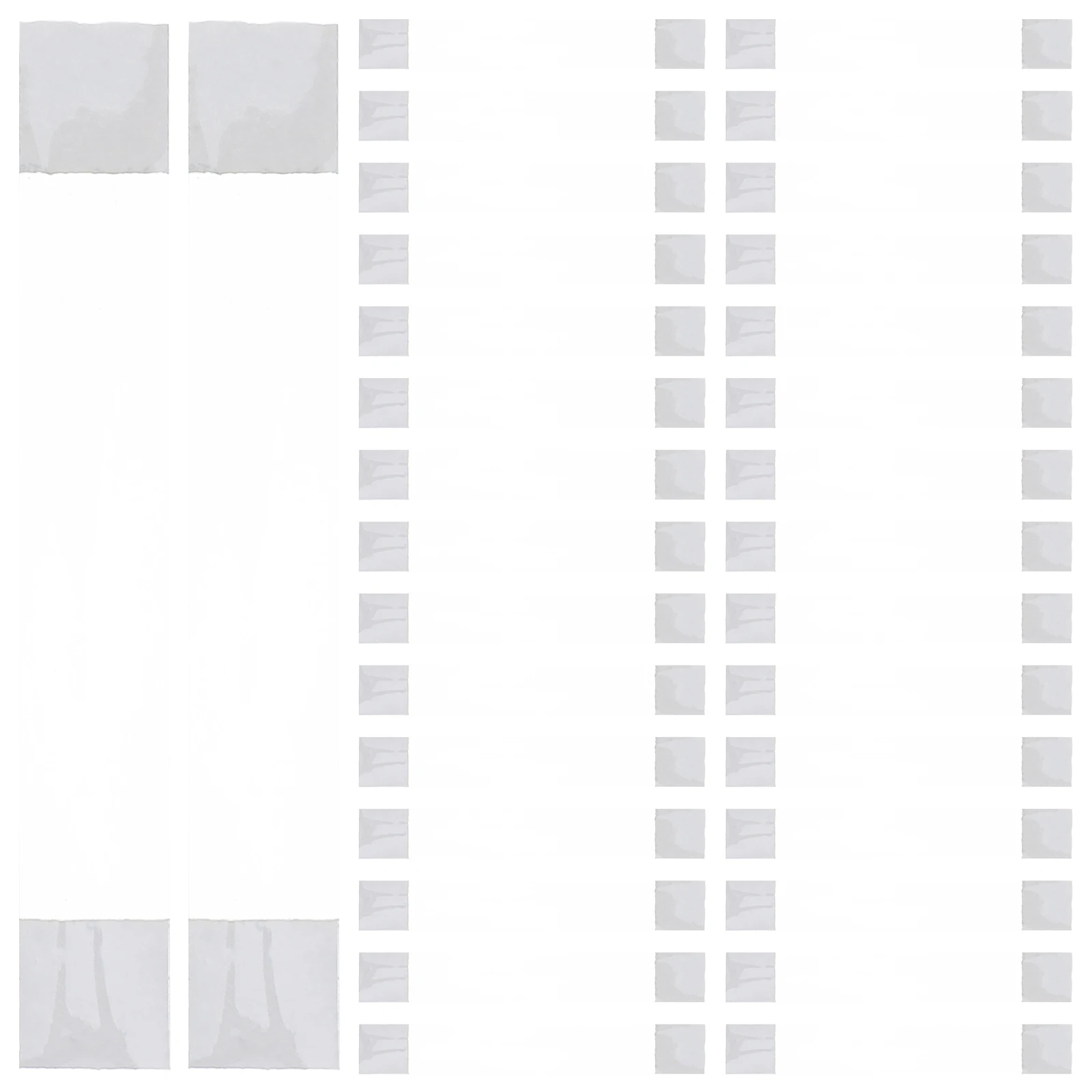 

300 Pcs Price Tag Labels Adhesive Strips Transparent Bounce Plastic Clip Holder