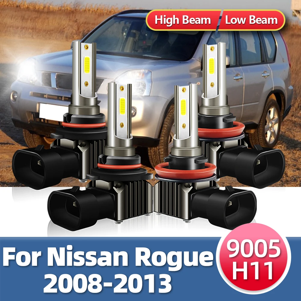 

Combo 4PCS LED Headlights MINI Light Bulbs High Low Beam Headlamps 100W 15000LM For Nissan Rogue 2008 2009 2010 2011 2012 2013