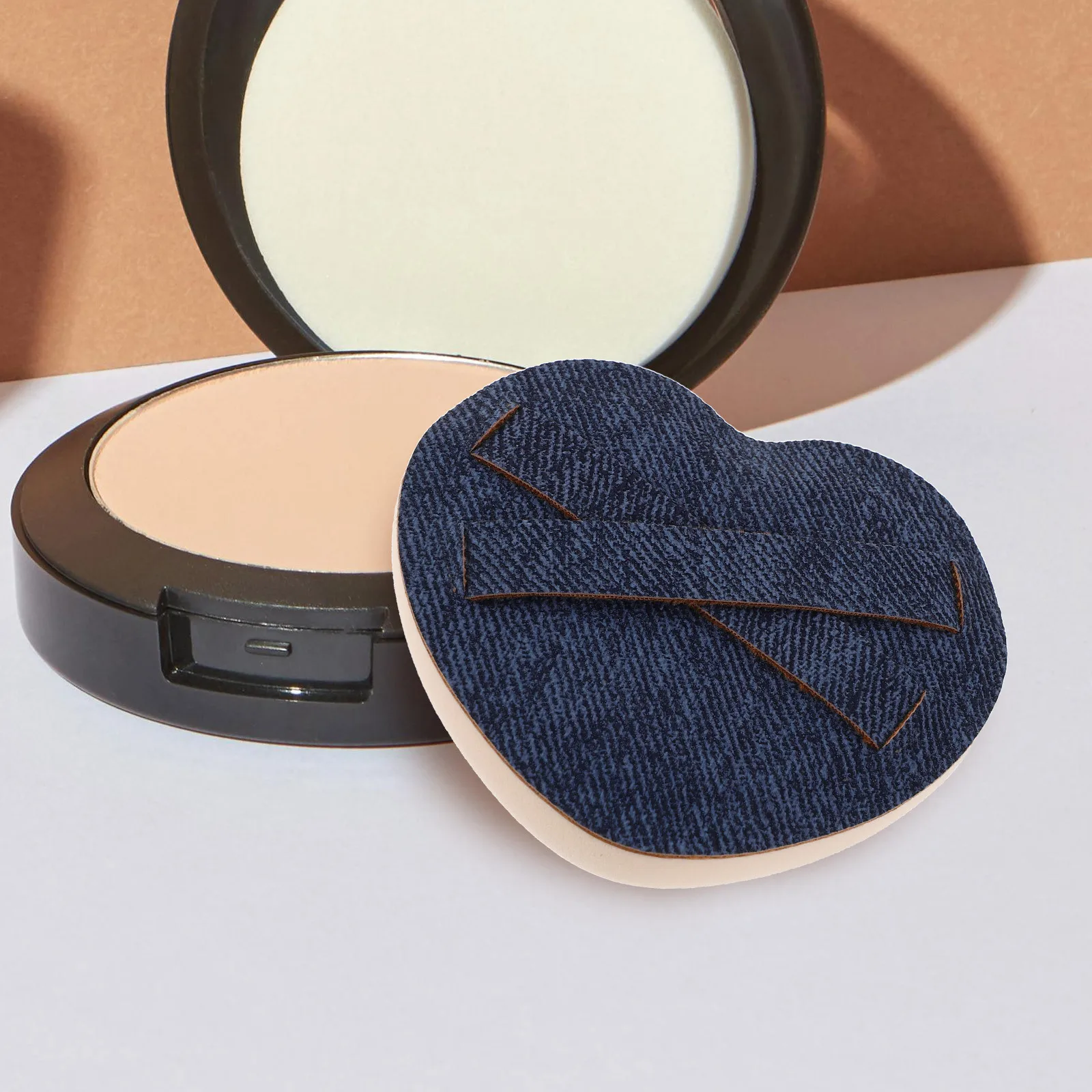 부드러운 데님 퍼프 쿠션 메이크업 도구 루즈 파우더 파운데이션 적용용 여행용 파운데이션 퍼프