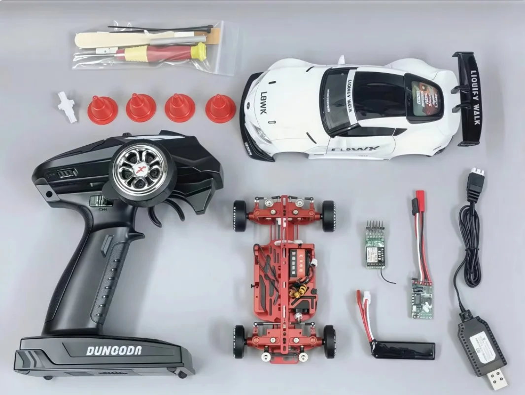 FATJAY Mini-Q8 1/24 RC Drift Toyota Super 4WD Electric AWD Metal-Shell Remote Control Model Racing Car Full Set with Gyroscope