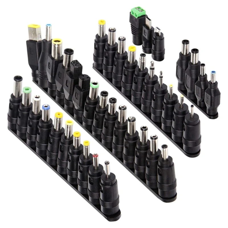 

41pcs All in Laptop Charging Adapters Set DC5521 5525 Plugs Adapters for Travel and Replacement Parts Dropship