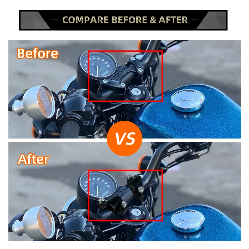 1 ''25 مللي متر المقود الناهض فاصل عدة 1/2'' زيادة كتلة تمديد ل هارلي سبورتستر 1200 ثمانية وأربعين 48 XL1200X 2010-2022