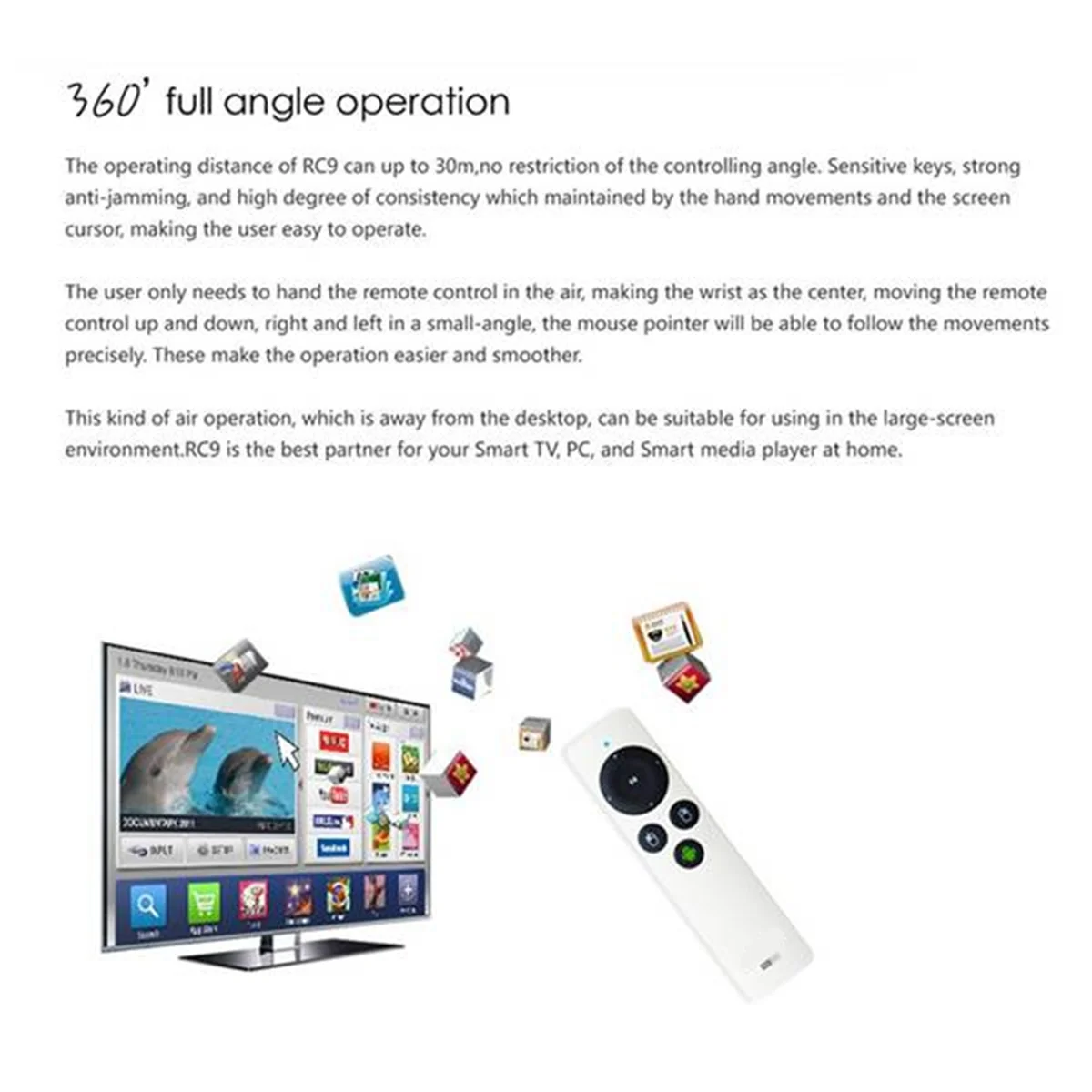 Gran oferta, 2,4G, inalámbrico, Air Mouse, Control remoto, presentación, Clicker para PC, Smart TV, Android, TV Box, HTPC