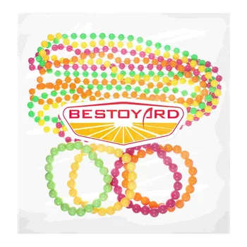 8 Stuks Neon Ketting Voor Feest Jaren 80 Sieraden Vrouwen Letter Kralen Accessoires Vintage