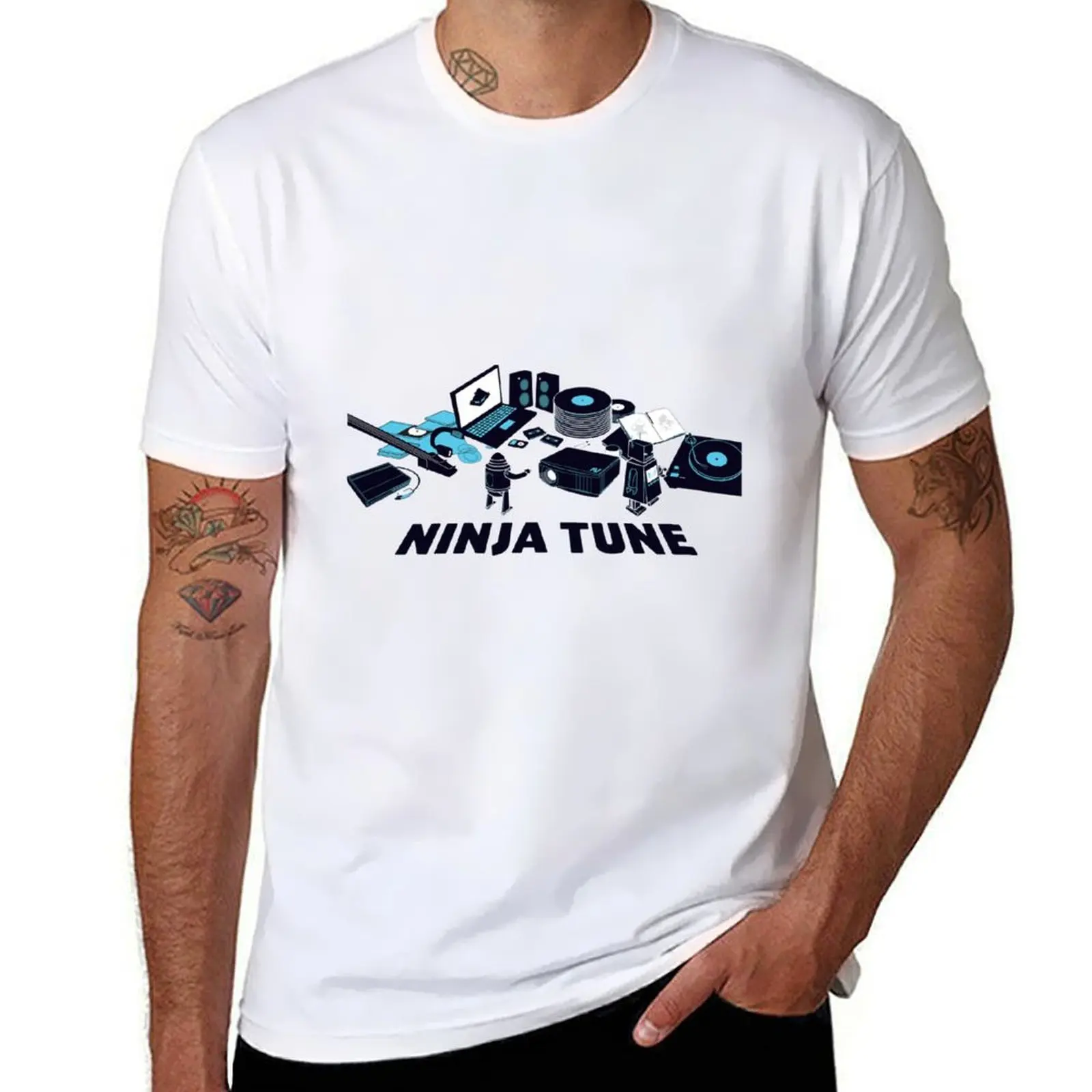 

Ninja Tune Records logo design T-Shirt funny t shirts cotton man t shirt designer T-Shirt