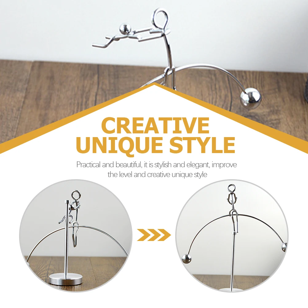 

Balanced Tumbler Ornament Toy Balancing Gravity Toys Stainless Steel Decor Fe Metal Physics Equilibrium
