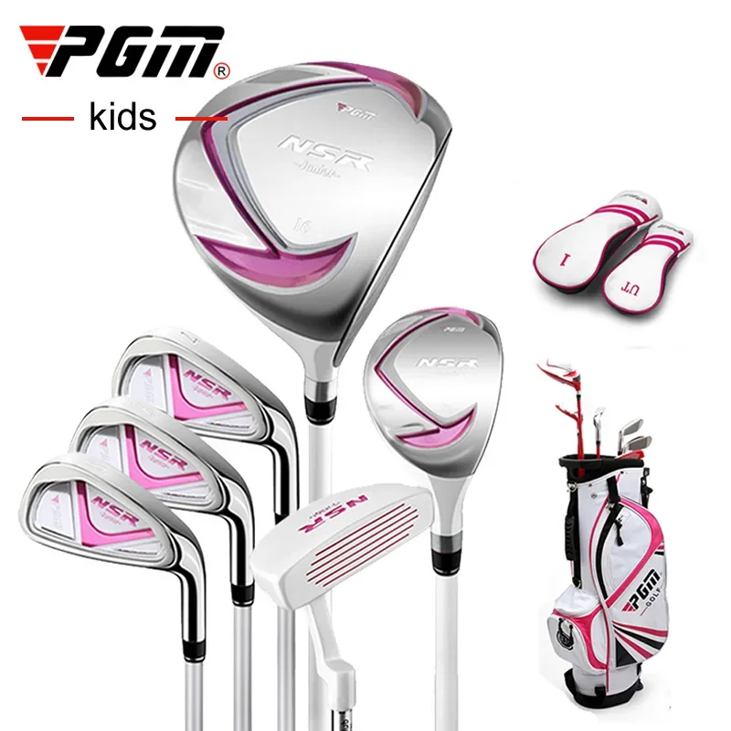 

PGM Children's Golf Clubs Set Right Hand with Bag Headcover Gift Girls Lightweight Irons Putter Swing 95-155cm Kids