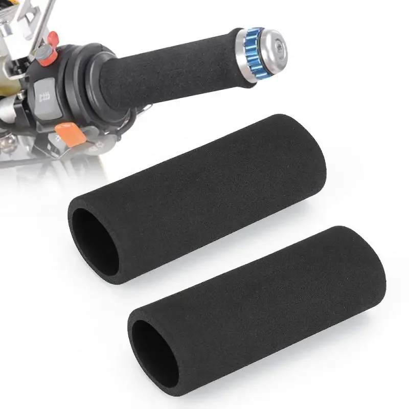 

2Pcs Motorcycle Handle Cover Slip On Foam Anti Vibration Soft Comfort Handlebar Grip Cover Bike Parts Grips Cover