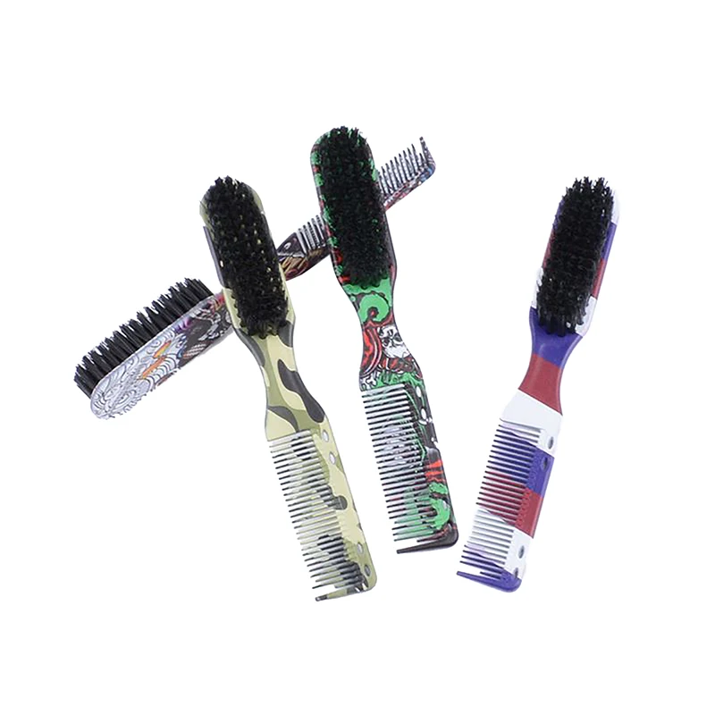 Brosse à barbe double face, nouveau type, pour salon de coiffure, barbier professionnel, peigne pour couper les cheveux