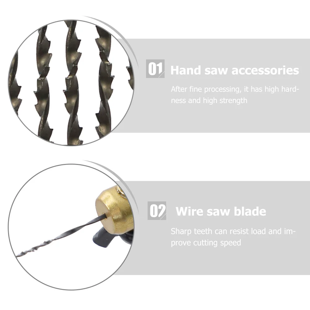 

12pcs Hand Saw Accessories Spiral Blades For Woodworking Cutting Scroll Replacement U-Shaped Sawing Tools 45# Steel Fast