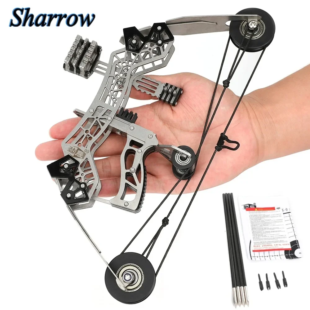 12lbs Archer Compound Bow and Arrows Set Range 40-50m Mini Bow Shooting Toy Gift for Outdoor/Indoor Entertainment Archery Bow