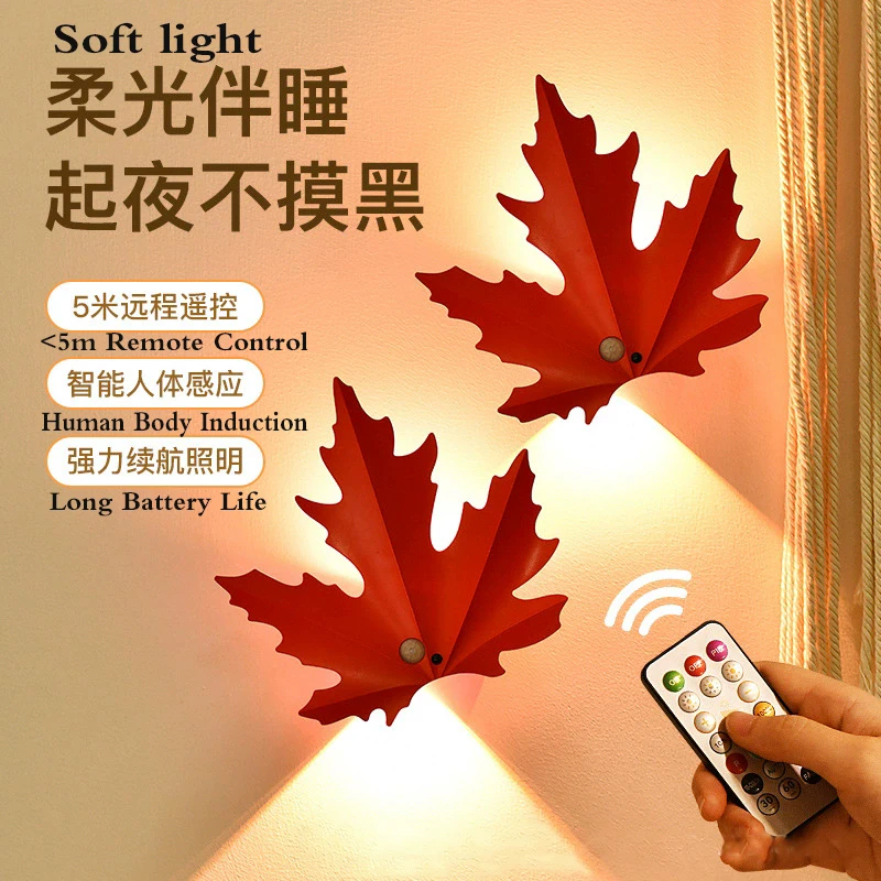 

Cmoonfall AAA Battery Led RGB Bedside Sensor Wall Art Decoration Lamp Bedroom Remote Light Indoor Luxury Living Room Stairs