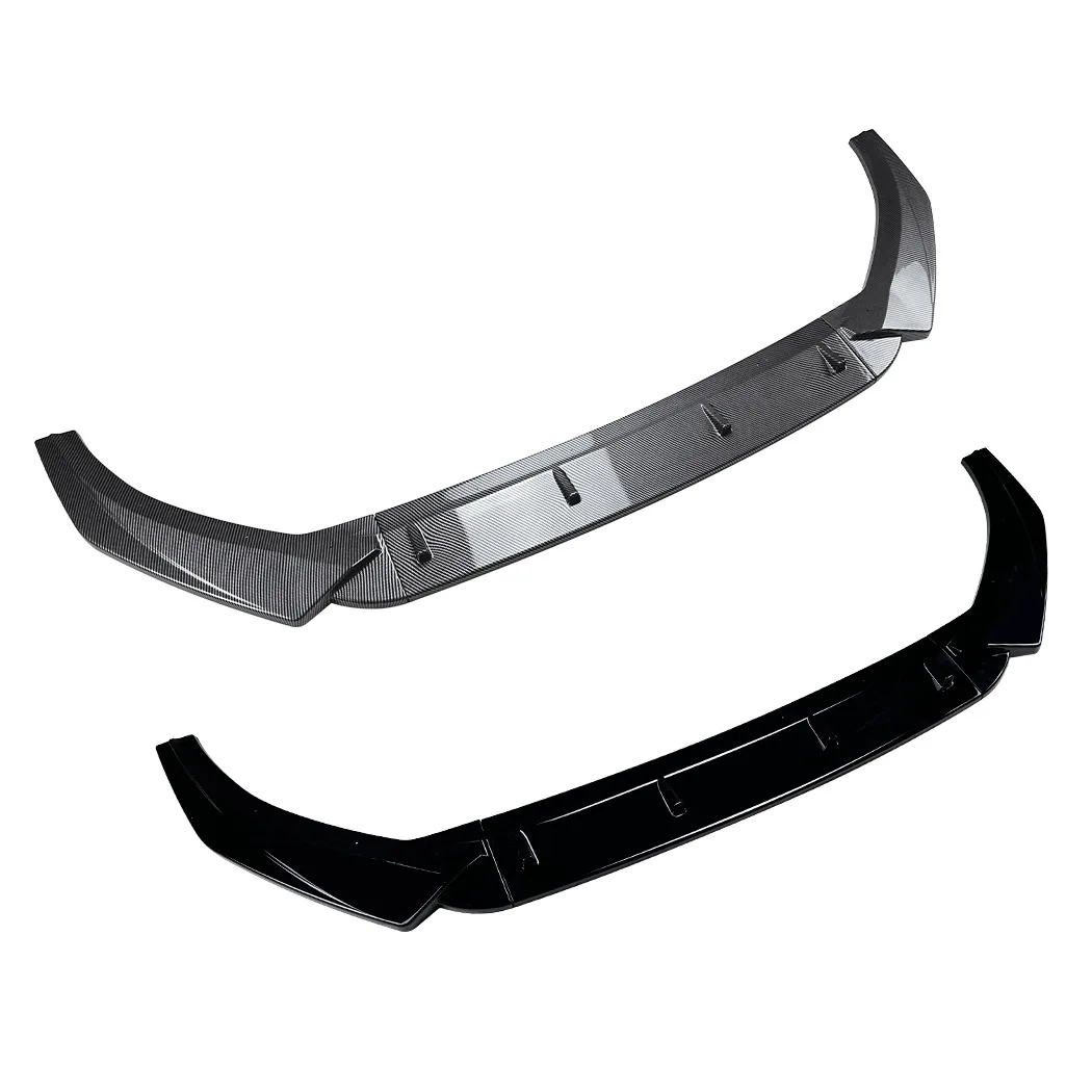 For Audi A3 8V 2013-2016 Front Bumper Lip Spoiler Glossy Black ABS Plastic Aftermarket Car Styling Accessories Aggressive Style view 5