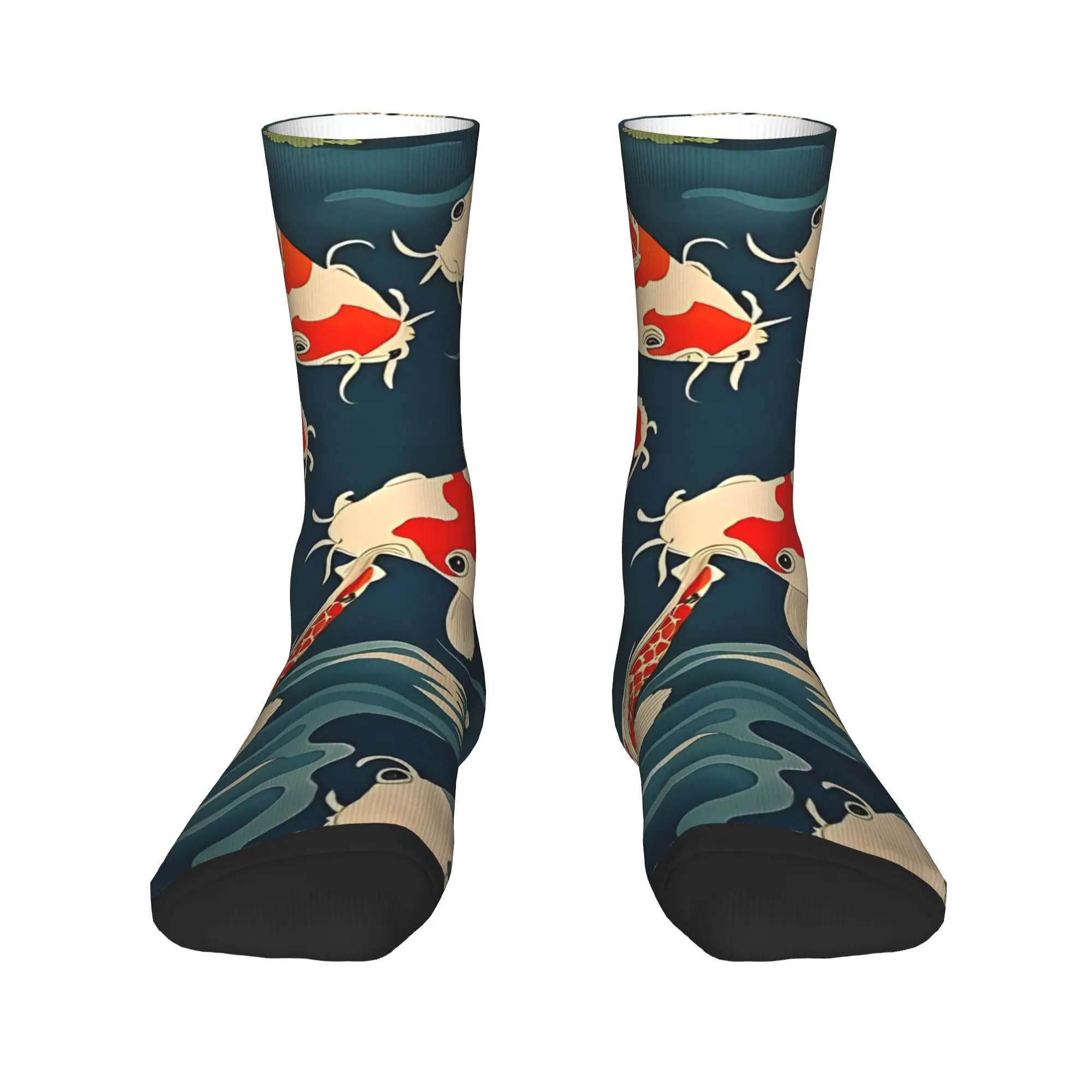 Koi Fish In Ukiyo-E Style  Socks  Stockings  Gothic Socks Women Men Soft Socks Autumn Skateboard Design Non Slip Socks Gift