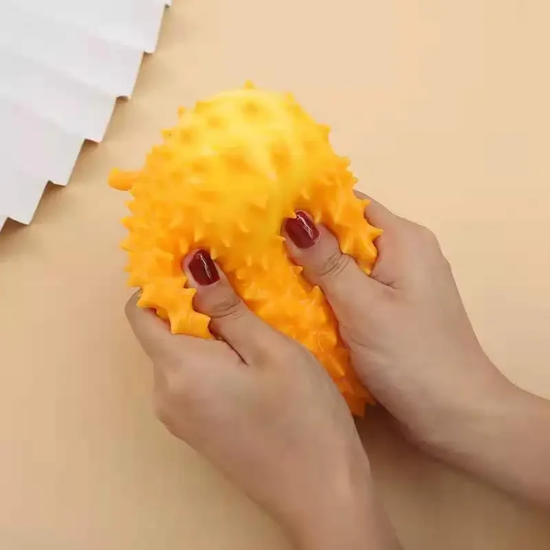 Hot Cute Creative Durian Squeeze Toy Simulation Fruit Novelty Gag Stress Relief Toys Exclusive Design Birthday Gifts Friends