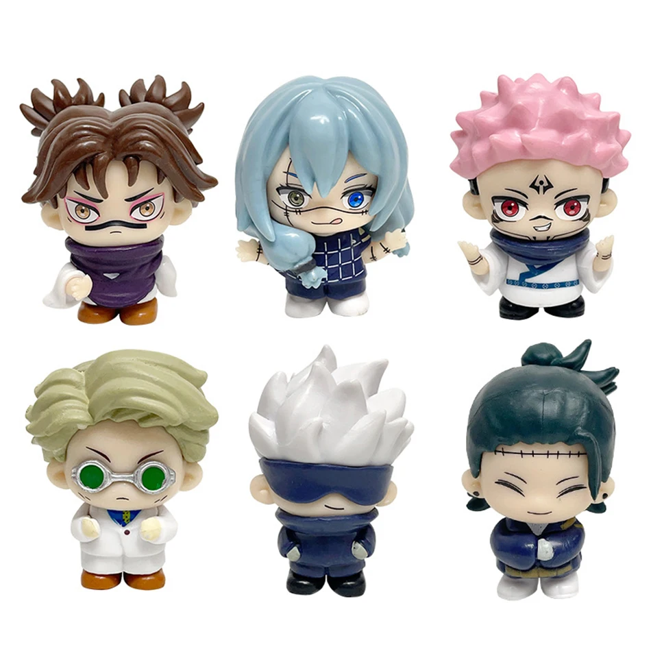 Hot Anime Jujutsu Kaisen Itadori Yuji 6-7cm Q Version Cute Action Figure Model PVC Doll Toy Collection Desktop Accessories Gifts