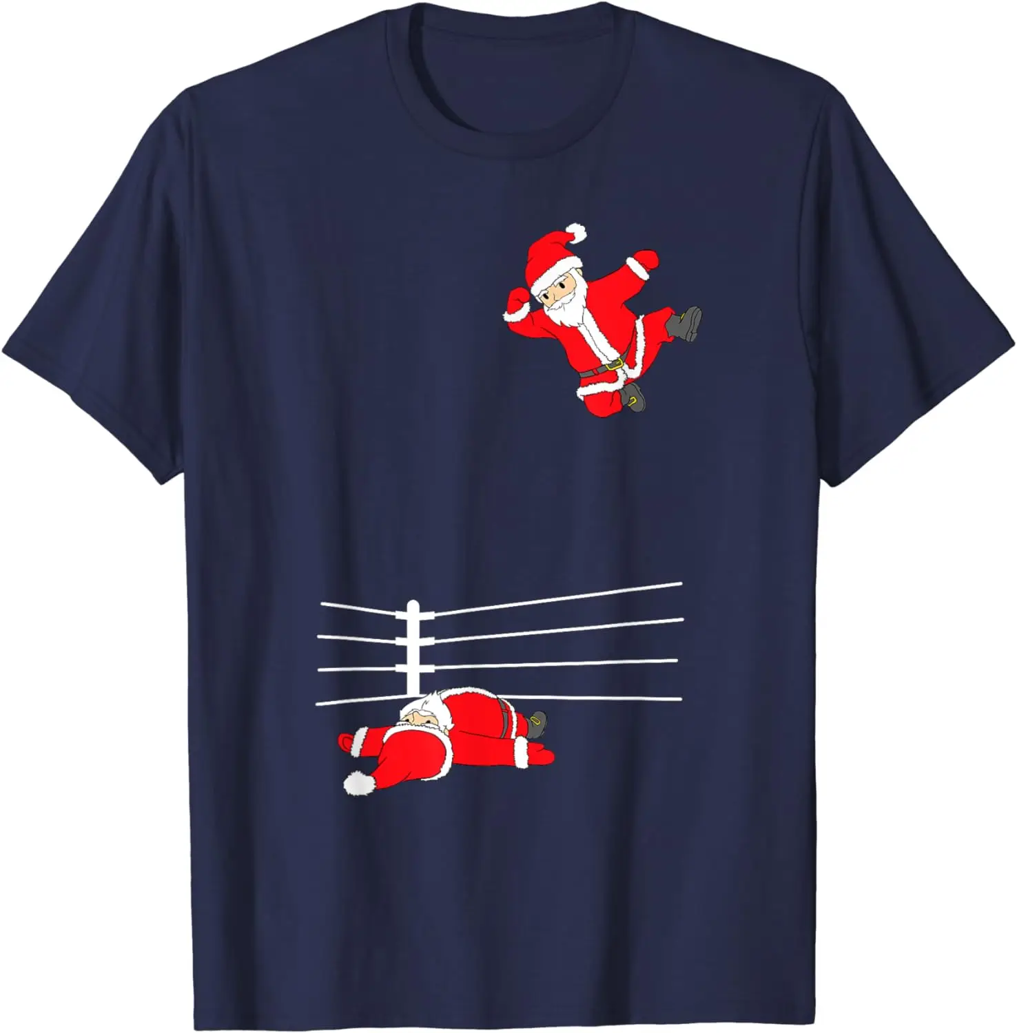 Funny Christmas Santa Wrestling Xmas T-Shirt