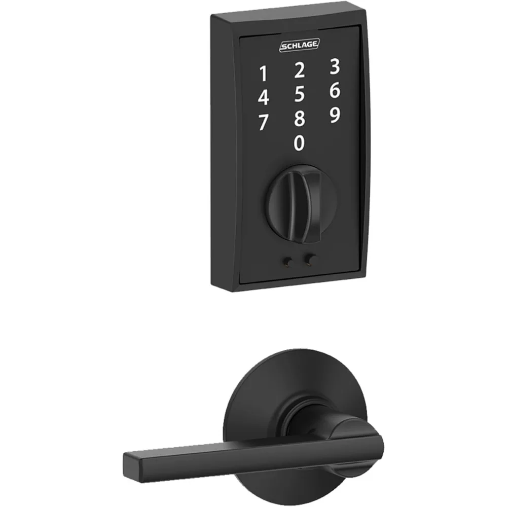 BE375 CEN 622 قفل ديدبولت إلكتروني بشاشة لمس بدون مفتاح، أسود غير لامع