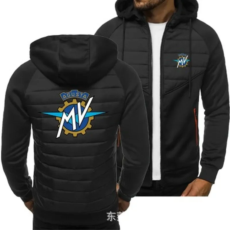 

2023 New Men Hoodies for MV Logo Spring Autumn Jacket Casual Sweatshirt Long Sleeve Zipper Hoody