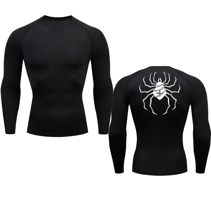 

Men's compression animation shirt, gym thermal underwear, running training, skiing, skating, jogging T-shirt