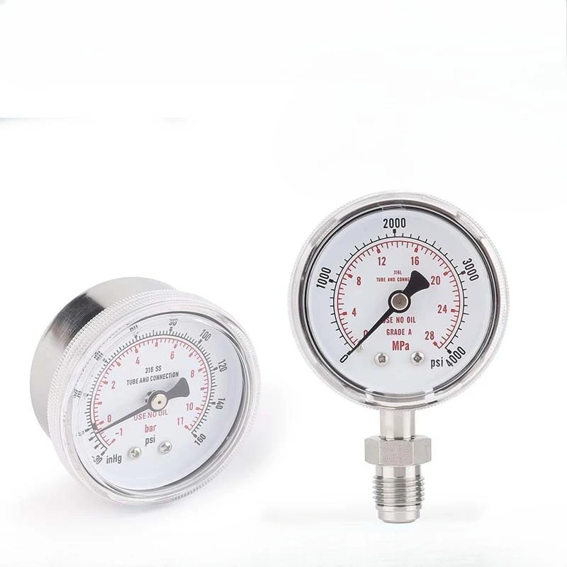 

M20x1,5 G1/2 NPT1-2 ZG1-2 Манометр с регулирующим клапаном из нержавеющей стали