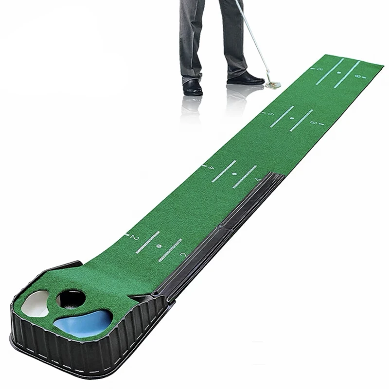 

Indoor Golf Putting Trainer Portable Mini Golf Putting Green Mat With Ball Return Fairway