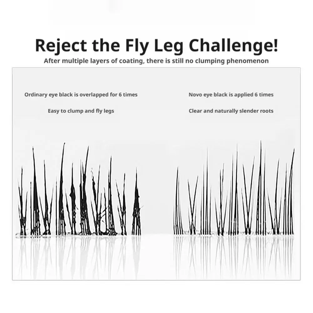 المزدوج نهاية الماسكارا ماكياج فرشاة فائقة غرامة يطيل الرموش مقاوم للماء سريع الجفاف رمش تمديد ماسكارا ماكياج #6